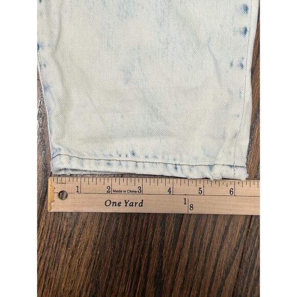PISTOLA Jeans Womens 27 Blue Acid Wash Straight Leg Fold Over Waist 90s NWT - Picture 4 of 11